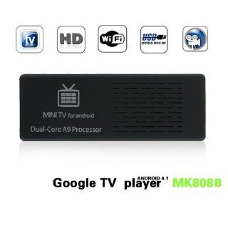 Bluetooth Version MK808B Dual Core Android 4.1 TV BOX Rockchip RK3066 Cortex A9 Mini PC Smart TV Stick+Measy RC11 Fly Mounse Air Mouse Keyboard 