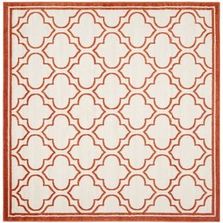Safavieh Amherst Ivory/ Orange Rug (7 Square)