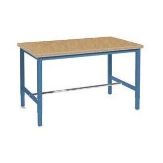 72"W X 30"D Production Workbench, Shop Top Square Edge   Blue   Workbenches  