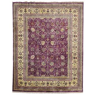 Safavieh Hand knotted Ganges River Purple/ Light Green Wool Rug (8 X 10)