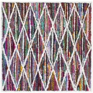 Safavieh Handmade Nantucket Multicolored Cotton Rug (6 Square)