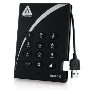 Apricorn Aegis Padlock 1.5 TB USB 3.0 256 Bit AES XTS Hardware Encrypted Portable External Hard Drive (A25 3PL256 1500) Computers & Accessories