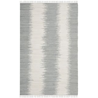 Safavieh Hand woven Montauk Grey Cotton Rug (9 X 12)