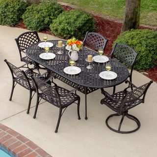 Lakeview Outdoor Design Heritage Bronzetone Cast Aluminum 7 piece Patio Dining Set Bronze Size 7 Piece Sets
