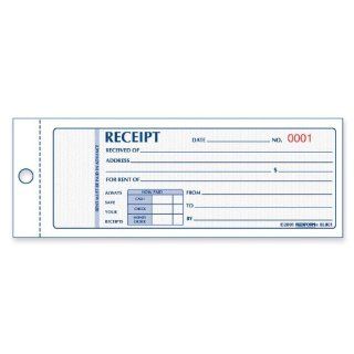 Rediform Rent Receipt Book, 2.75 x 7 Inches, 100 Pages (8L801)  Blank Receipt Forms 