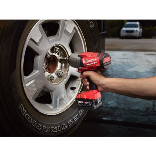 Milwaukee M18 FUEL 1/2in. High Torque Impact Wrench with Friction Ring — Two M18 RedLithium XC 4.0 Batteries, Model# 2763-22  Impact Wrenches