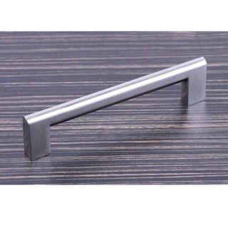 Contemporary 6 15/16 Key Shape Design Stainless Steel Finish Cabinet Bar Pull Handle (case Of 4)