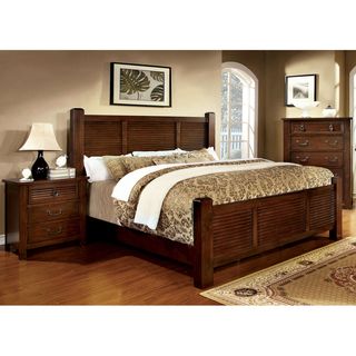 Furniture Of America Erindale 2 piece Brown Cherry Bed With Nightstand Set