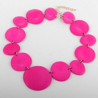 Golden Chain Rose Spray Paint Beads Pendant Collar BIb Necklace Fashion Jewelry Jewelry