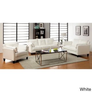 Furniture Of America Pierson Double Stitched Leatherette 3 piece Furniture Set