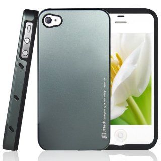 JETech� Luxury iPhone 4/4S Case with Aluminum Cover and Protective Silicone Insert for Apple iPhone 4 4S (Black) Cell Phones & Accessories