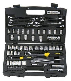Stanley 92 813 MicroTough Ratchet and Laser Etched Socket Set, 75 Piece   Socket Wrenches  