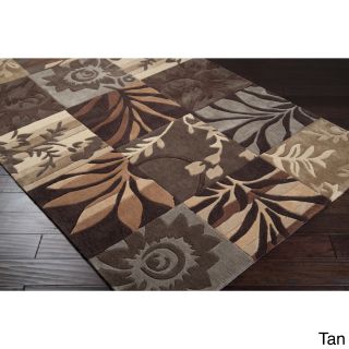 Surya Carpet, Inc. Hand tufted Floral Transitional Area Rug (9 X 13) Orange Size 9 x 13