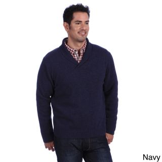 Luigi Baldo Luigi Baldo Italian Made Mens Cashmere Shawl Collar Sweater Blue Size 2XL