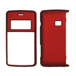 Red Rubberized Snap On Cover Hard Case Cell Phone Protector for LG enV2 VX9100 [No Belt Clip Hole] [Bulk Packaging] Cell Phones & Accessories