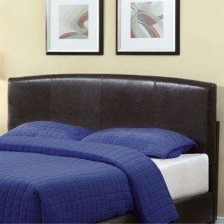Arched Chocolate Synthetic Leather Headboard