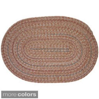 Duval Multicolored Wool Blend Braided Area Rug (4 Round)