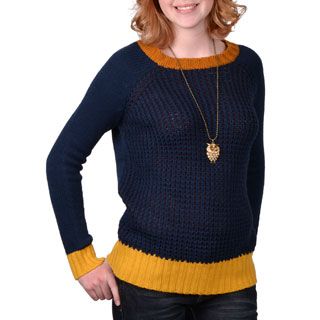 Journee Collection Juniors Tonal Scoop Neck Sweater