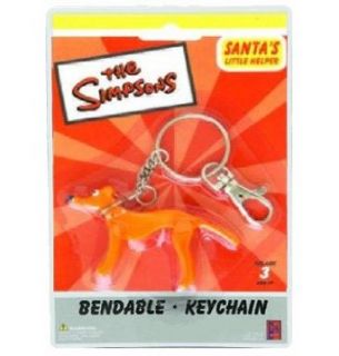 The Simpsons Santa's Little Helper Bendable Keychain Key Chains Clothing