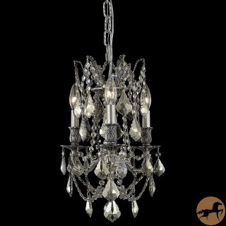 Christopher Knight Home Lugano 3 light Crystal And Pewter Chandelier