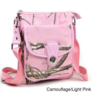 Realtree Camouflage/ Pink Messenger Crossbody Bag