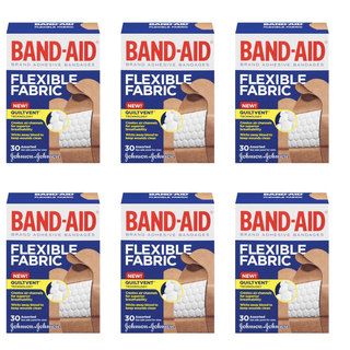 Band aid Brand Flexible Fabric 30 count Adhesive Bandages (pack Of 6)