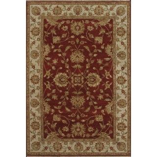Hand knotted Ziegler Rust Beige Vegetable Dyes Wool Rug (6 X 9)