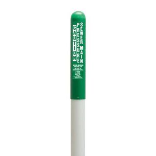 Utility Round Dome Marker, White Pole 78" Length, 54" Above Ground, Green Color Enhancer, 2.93 lbs. Industrial Warning Signs