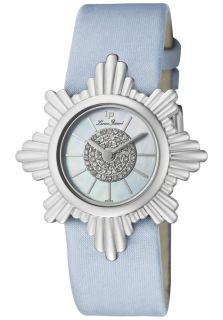 Lucien Piccard 1B 242  Watches,Womens Bright Star White Diamond Baby Blue Satin, Luxury Lucien Piccard Quartz Watches