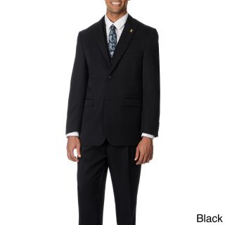Don Mart Clothes Falcone Mens Single Breasted 3 piece Vested Suit Black Size 38R