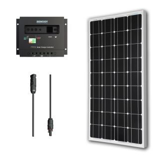 Solar Panel Bundle Kit 100w With 100 Watt Mono Solar Panel/ 30a Charge Controller/ Mc4 Adapter Kit