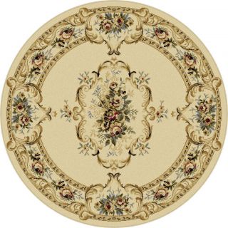 Lagoon Beige Traditional Area Rug (53 Round)