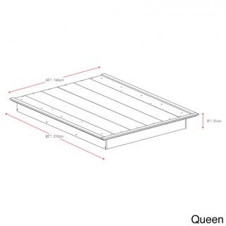 Sonax Sonax Mdf Double/queen Frost White Plateau Platform Bed White Size Queen