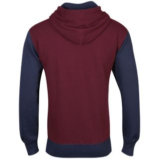 Ecko Mens Time Contrast Sleeve Hooded Sweatshirt   Red/Navy      Mens Clothing