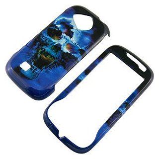 Blue Skull Protector Case for Samsung Reality SCH U820 Cell Phones & Accessories