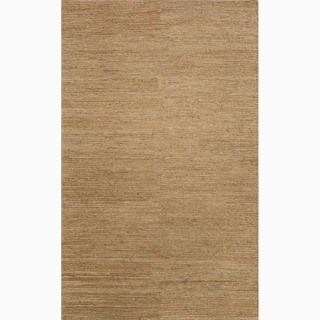 Handmade Taupe/ Tan Hemp Textured Eco friendly Rug (5 X 8)