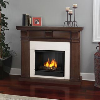 Real Flame Porter Vintage Black Maple Gel Fireplace