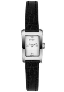 Gucci YA086505  Watches,Womens 8600 Series Black Leather Silver Dial, Luxury Gucci Quartz Watches
