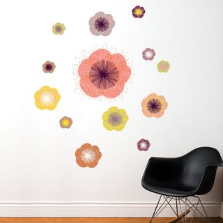 ADZif Spot Solstice Flowers Wall Decal S3339A Color Salmon