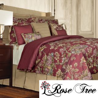 Rose Tree Rose Tree Preston 4 piece Traditional Red Floral Comforter Set Multi Size Full