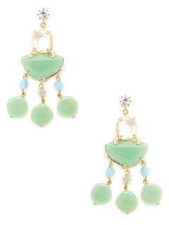 Jade & Turquoise Chandelier Earrings by Gerard Yosca