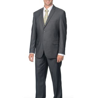 San Malone Caravelli Mens Slim Fit Grey 2 button Notch Collar Suit Grey Size 48R