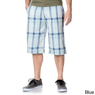 Burnside Burnside Mens Plaid Shorts Blue Size 32