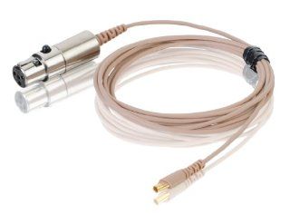 Countryman E2CABLET2AN E2 Earset Duramax Aramid Reinforced Snap On Cable for Audio Technica Transmitters (Tan) Musical Instruments