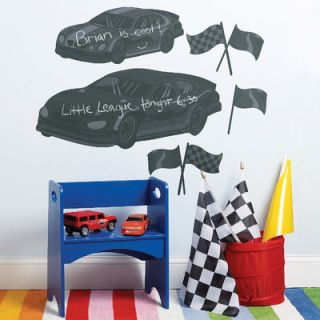 Wallies Fast Cars Chalkboard Mural 16014