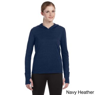 Alo Alo Womens Performance Triblend Long sleeve Hooded Pullover Navy Size L (12  14)