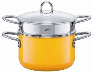 Silit 3 3/4 Quart Pasta Pot with Insert, Crazy Yellow Kitchen & Dining