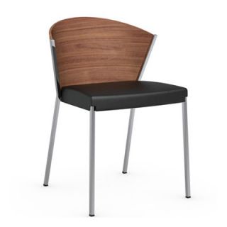 Calligaris Mya Chair CS/1053 W Upholstery Black Leather