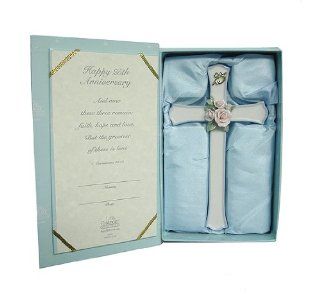 Shop Valencia 25th Wedding Anniversary Porcelain Wall Cross With Gift Box #45056 at the  Home Dcor Store. Find the latest styles with the lowest prices from Roman