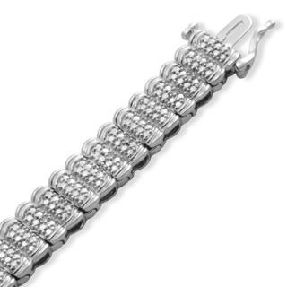 10 CT. T.W. Diamond Multi Row Bracelet in Sterling Silver   7.25